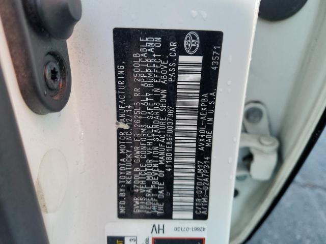 2015 TOYOTA AVALON HYB 4T1BD1EB6FU037967