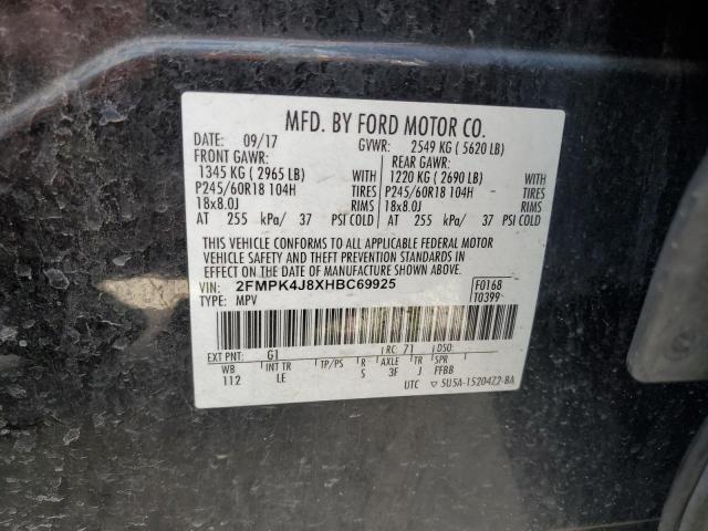 2017 FORD EDGE SEL - 2FMPK4J8XHBC69925