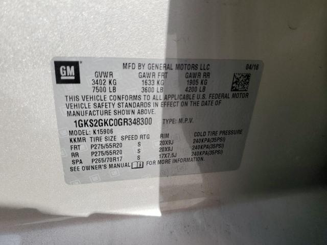 2016 GMC YUKON XL K - 1GKS2GKC0GR348300