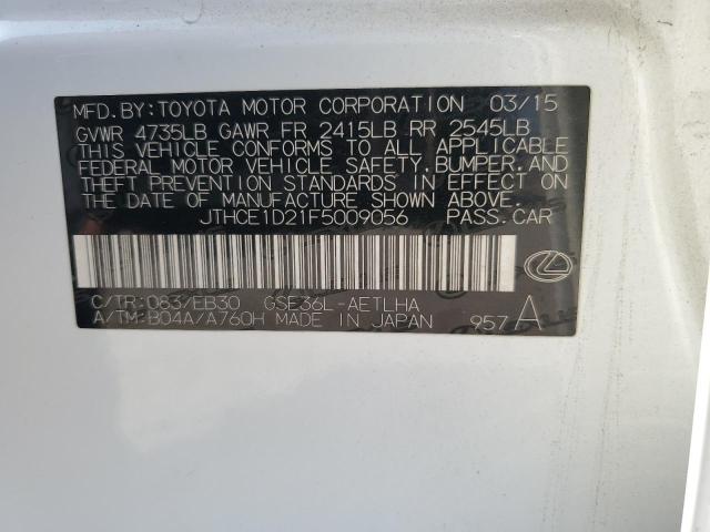 2015 LEXUS IS 350 JTHCE1D21F5009056