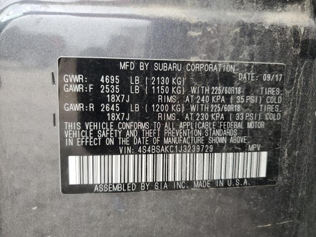 2018 SUBARU OUTBACK 2. - 4S4BSAKC1J3239729