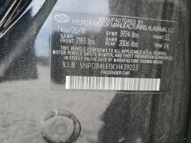 2019 HYUNDAI ELANTRA SE 5NPD84LF0KH439223