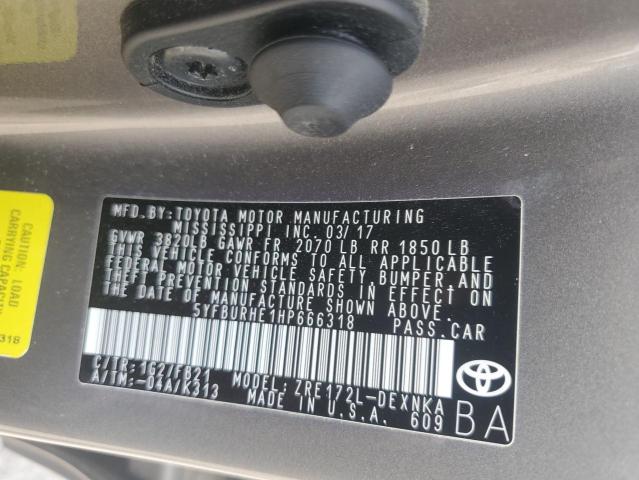2017 TOYOTA COROLLA L - 5YFBURHE1HP666318