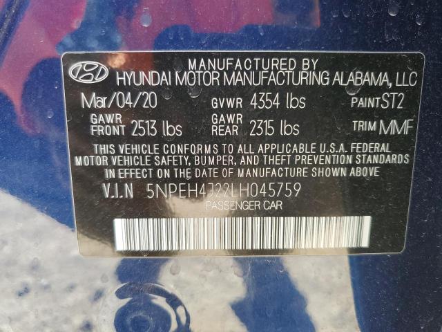 2020 HYUNDAI SONATA LIM - 5NPEH4J22LH045759
