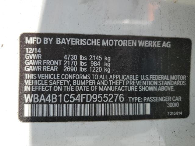 2015 BMW 435 I GRAN WBA4B1C54FD955276