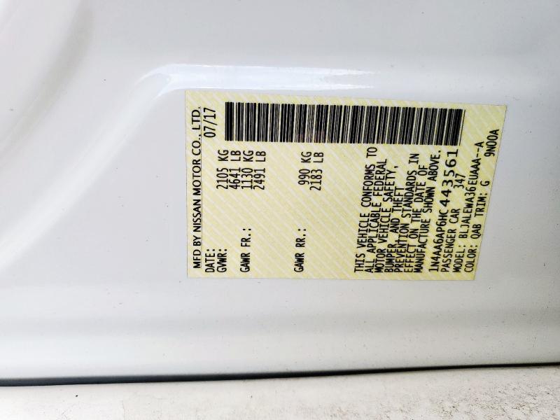 2017 NISSAN MAXIMA 3.5 - 1N4AA6AP6HC443561