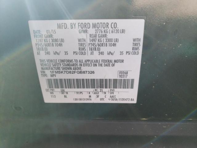 2015 FORD EXPLORER X - 1FM5K7D82FGB87326