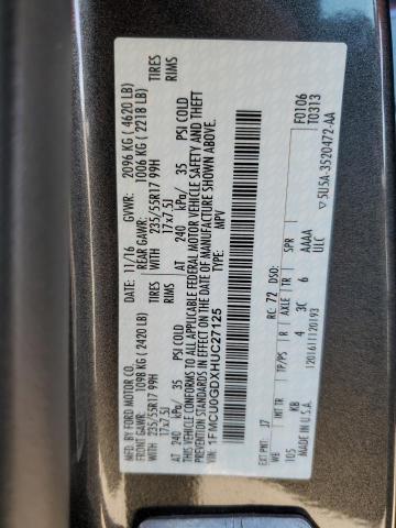 2017 FORD ESCAPE SE - 1FMCU0GDXHUC27125