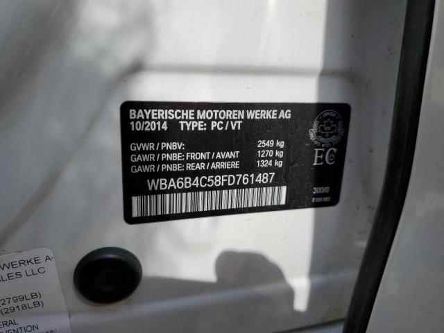 2015 BMW 650 XI GRA - WBA6B4C58FD761487