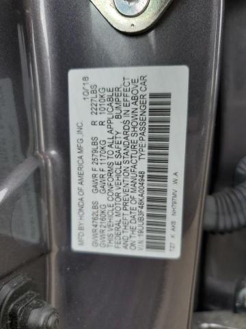2019 ACURA TLX TECHNO 19UUB3F48KA004948