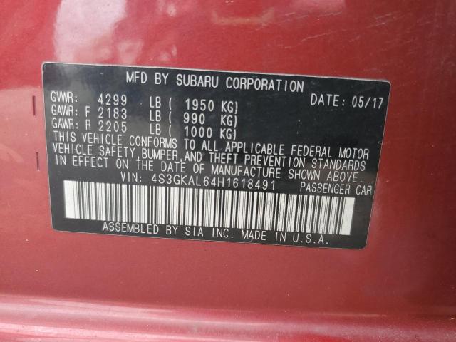 2017 SUBARU IMPREZA SP 4S3GKAL64H1618491