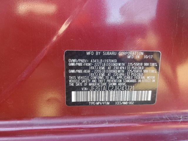 2018 SUBARU CROSSTREK - JF2GTALC2JH243721