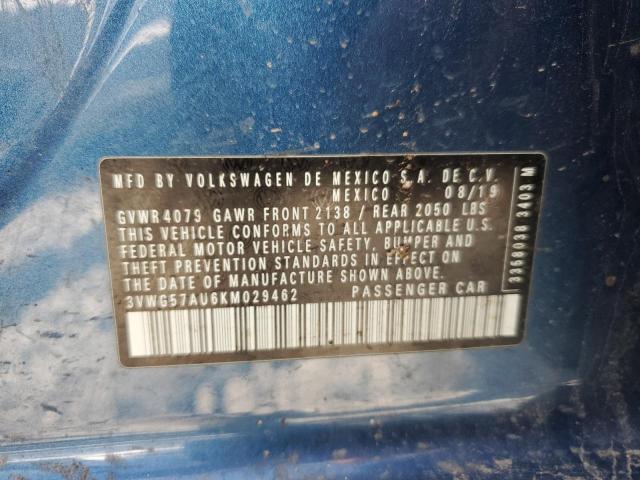 2019 VOLKSWAGEN GOLF S - 3VWG57AU6KM029462