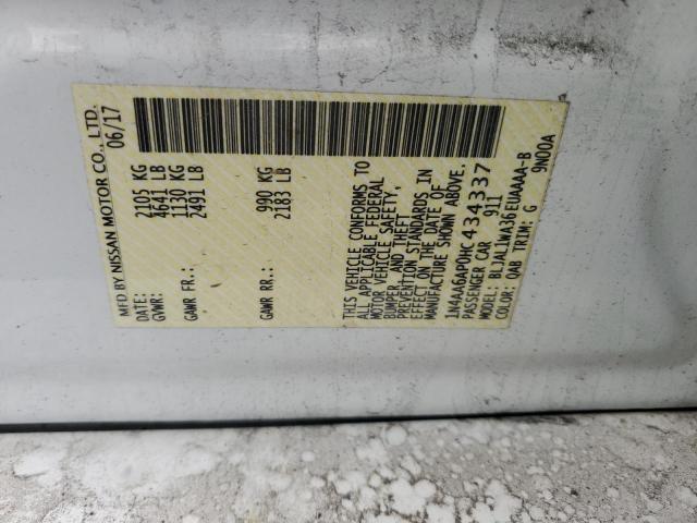 2017 NISSAN MAXIMA 3.5 - 1N4AA6AP0HC434337