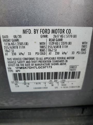 2020 FORD EXPLORER X - 1FMSK7DH7LGC97173