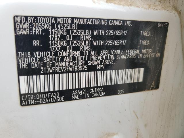 2015 TOYOTA RAV4 XLE - 2T3WFREV2FW183925