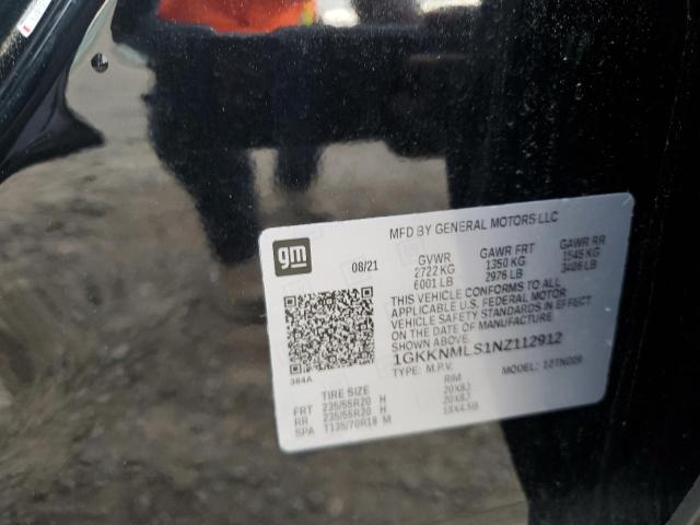2022 GMC ACADIA SLT - 1GKKNMLS1NZ112912