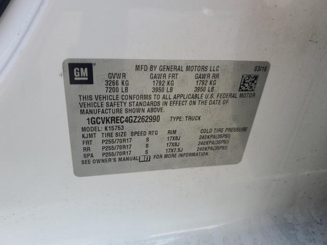 2016 CHEVROLET SILVERADO - 1GCVKREC4GZ262990