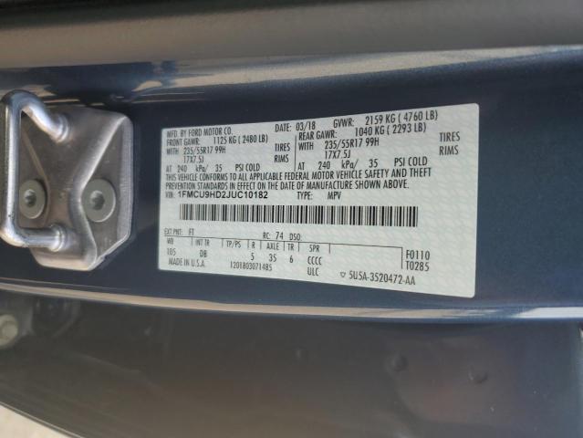 2018 FORD ESCAPE SEL - 1FMCU9HD2JUC10182