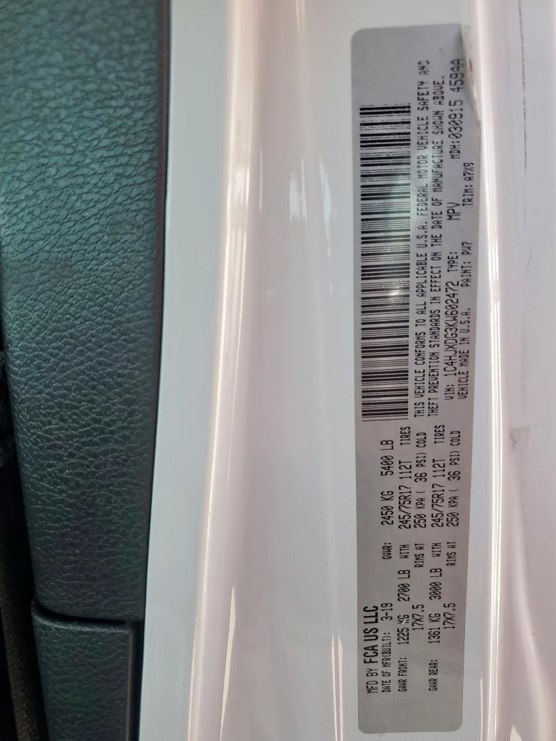 2019 JEEP WRANGLER U 1C4HJXDG3KW602472