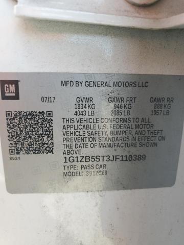 2018 CHEVROLET MALIBU LS - 1G1ZB5ST3JF110389