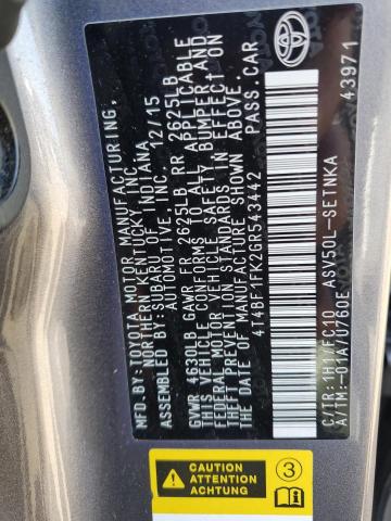 2016 TOYOTA CAMRY LE - 4T4BF1FK2GR543442