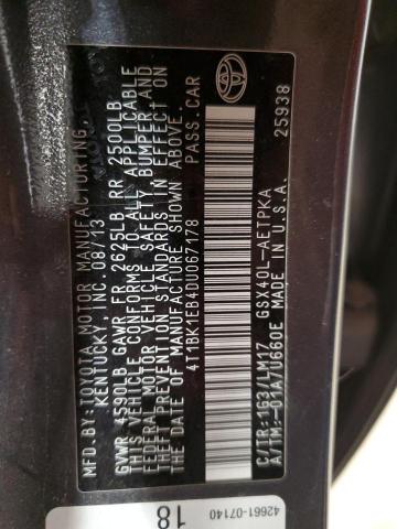 4t1bk1eb4du067178 - 2013 Toyota Avalon Base - #51493265