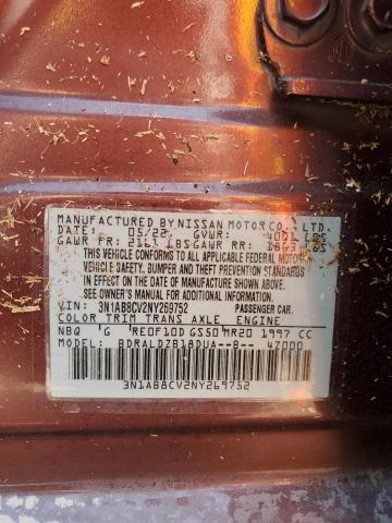 2022 NISSAN SENTRA SV - 3N1AB8CV2NY269752
