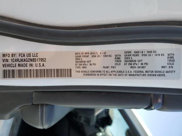2022 JEEP GRAND CHER - 1C4RJKAG2N8517952