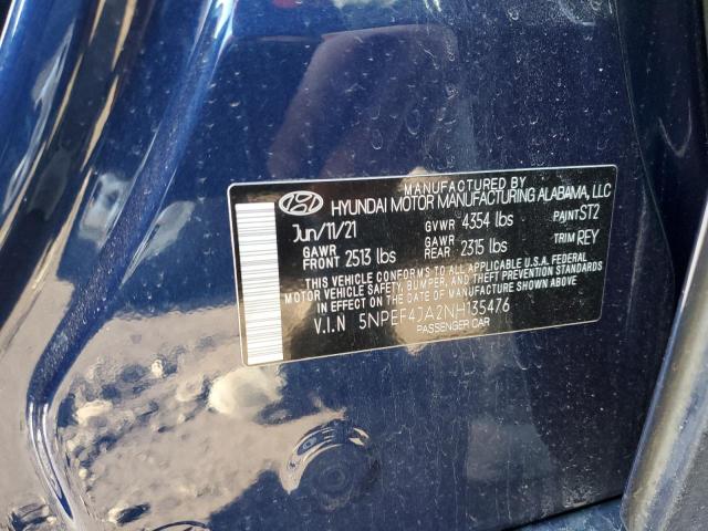 2022 HYUNDAI SONATA SEL - 5NPEF4JA2NH135476
