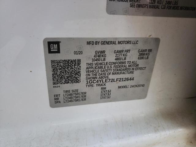 2020 CHEVROLET SILVERADO - 1GC4YLE72LF212644