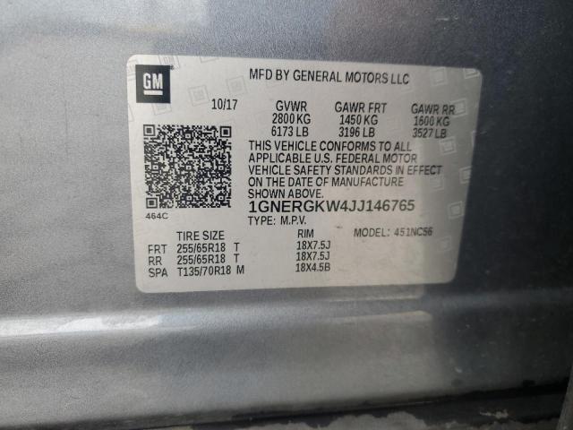 2018 CHEVROLET TRAVERSE L - 1GNERGKW4JJ146765