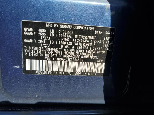 2019 SUBARU OUTBACK 2. - 4S4BSAFC3K3386565