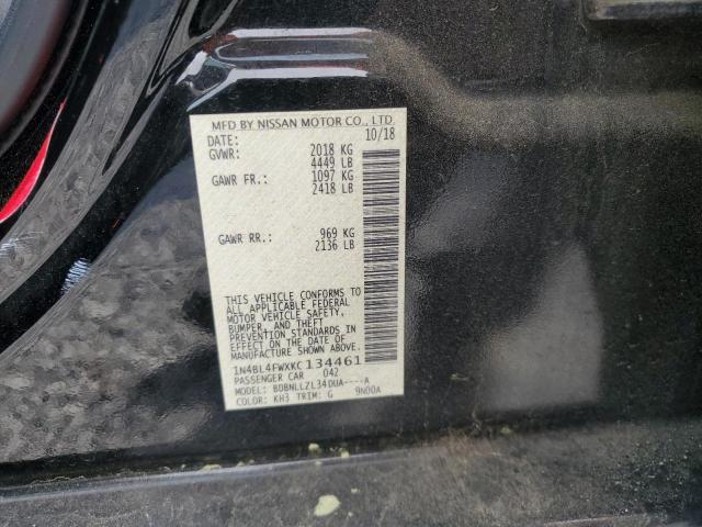 2019 NISSAN ALTIMA PLA - 1N4BL4FWXKC134461