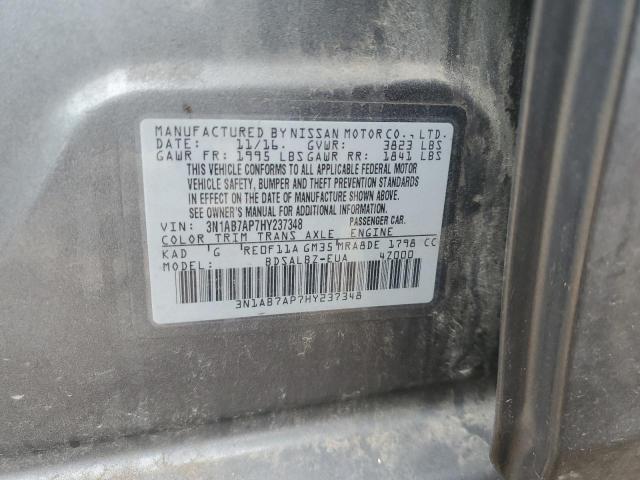 2017 NISSAN SENTRA S - 3N1AB7AP7HY237348