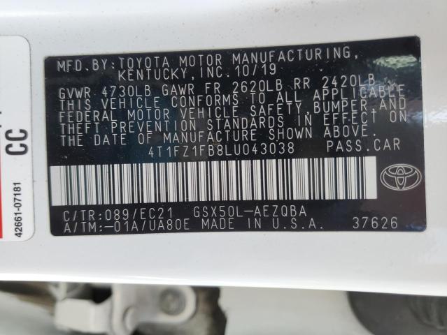 2020 TOYOTA AVALON XSE 4T1FZ1FB8LU043038