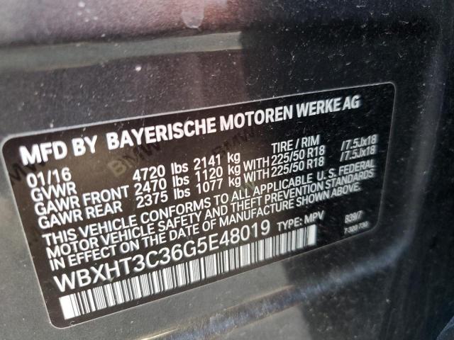 2016 BMW X1 XDRIVE2 - WBXHT3C36G5E48019