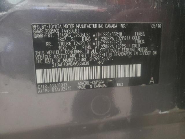 2010 TOYOTA RAV4 SPORT - 2T3WF4DV6AW035838