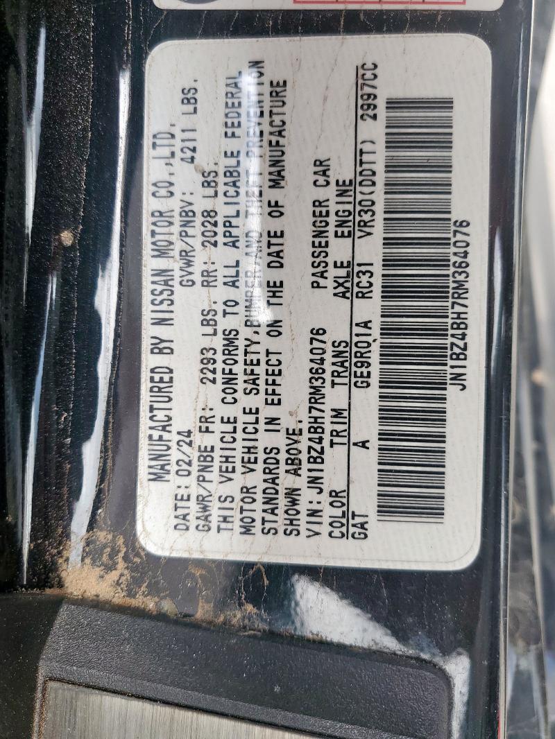2024 NISSAN Z PERFORMA JN1BZ4BH7RM364076