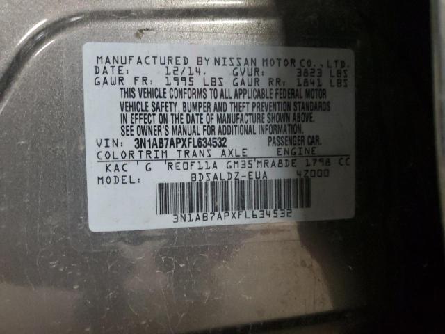 2015 NISSAN SENTRA S - 3N1AB7APXFL634532