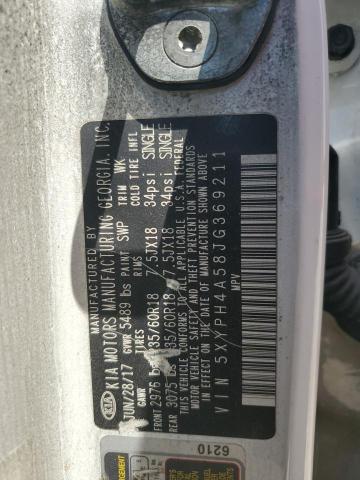 2018 KIA SORENTO EX 5XYPH4A58JG369211