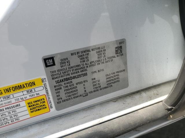 2017 BUICK ENCLAVE 5GAKRBKD4HJ287568