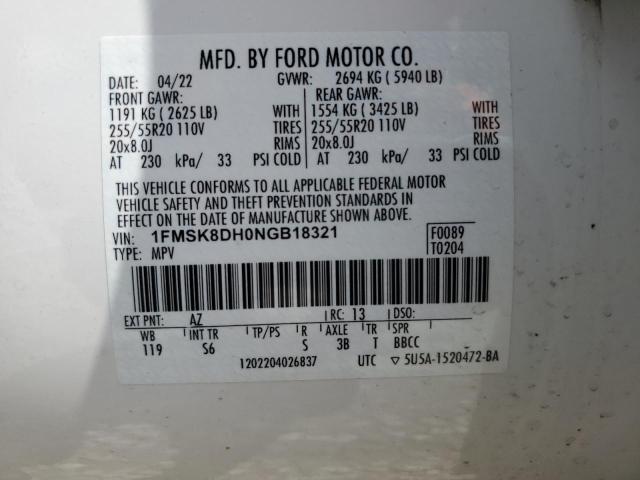 2022 FORD EXPLORER X - 1FMSK8DH0NGB18321