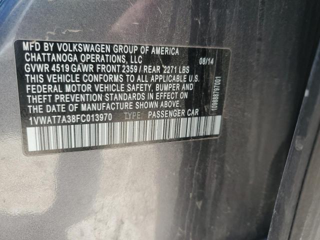 2015 VOLKSWAGEN PASSAT S - 1VWAT7A38FC013970