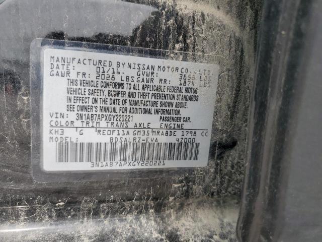 2016 NISSAN SENTRA S - 3N1AB7APXGY220221