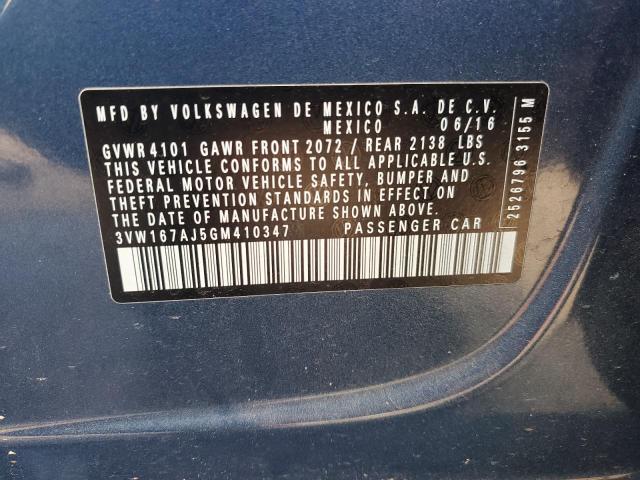 2016 VOLKSWAGEN JETTA S - 3VW167AJ5GM410347