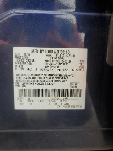 2016 FORD EDGE TITAN 2FMPK3K99GBB48707