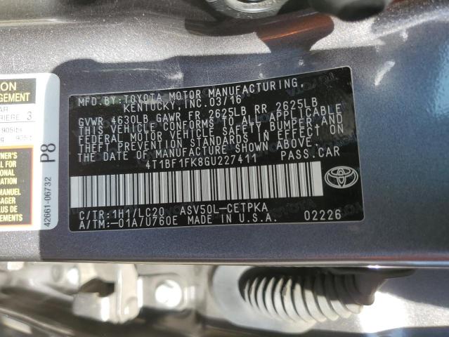 2016 TOYOTA CAMRY LE - 4T1BF1FK8GU227411