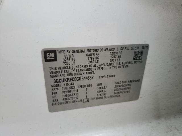 2016 CHEVROLET SILVERADO - 3GCUKREC8GG344832