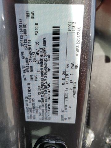 2022 FORD F150 SUPER - 1FTEW1CP2NFC45745